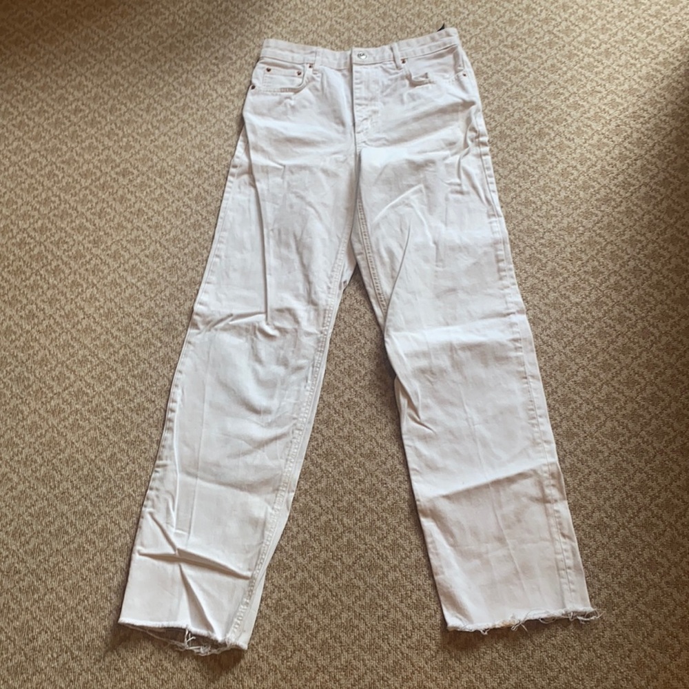 White Straight Leg Jeans